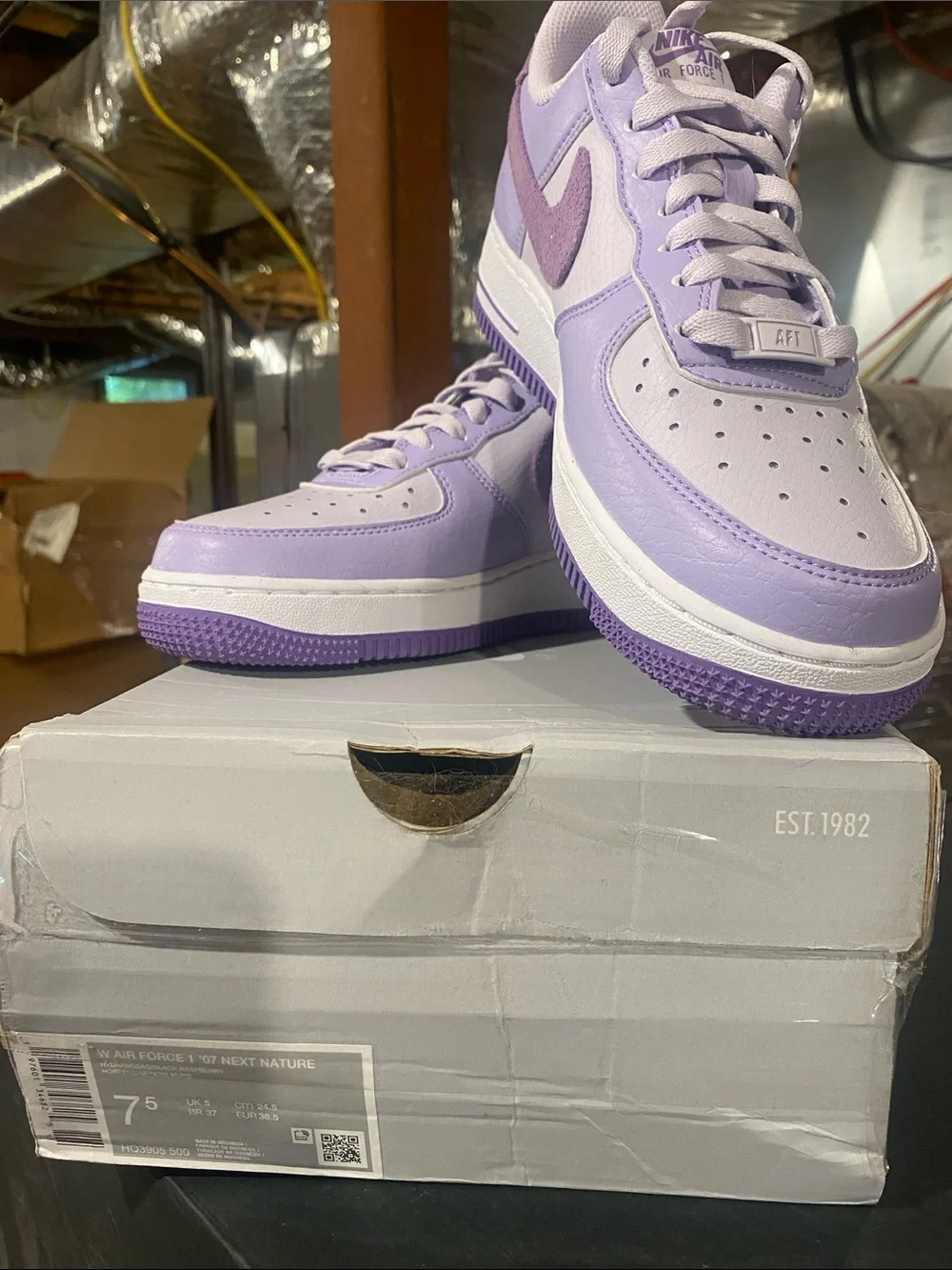 Nike Air Force 1 Low — Light Lavender & Deep Purple Women’s Sneakers